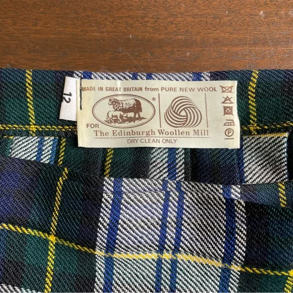 Edinburgh Woollen Mill tartan plaid pleated kilt skirt - Picture 6 of 6